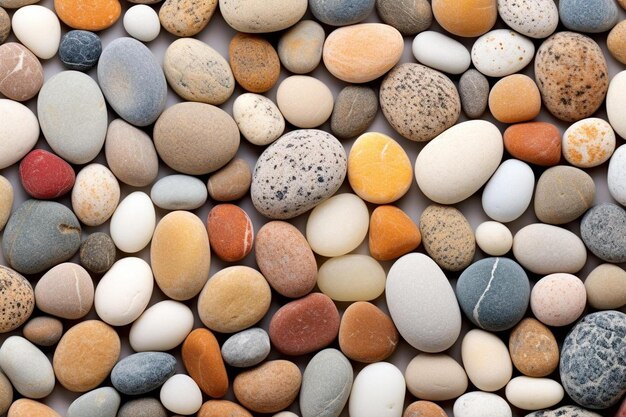 una colección de rocas coloridas incluyendo uno de los muchos colores