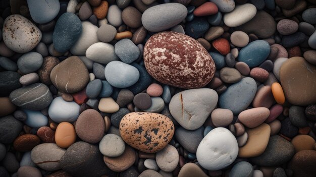 Una colección de rocas en la playa.