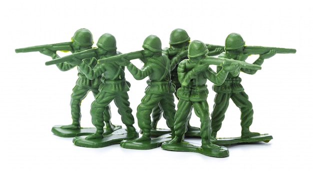 Foto colección de soldados de juguete tradicionales.