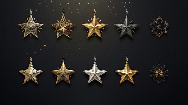 Colección Stars que presenta una cuidada selección de iconos de estrellas elegantemente diseñados.