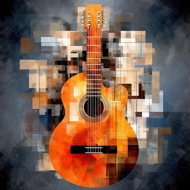 Foto colección vectorial de música colorida clipart de guitarra símbolos musicales y más