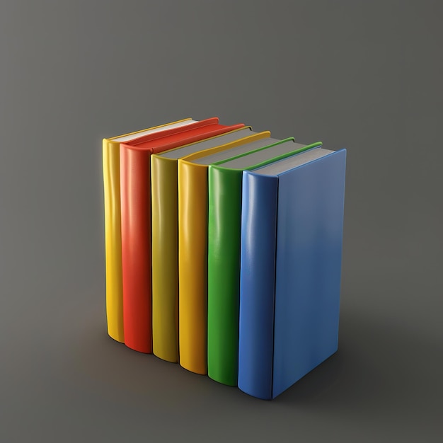 Colección vibrante de libros coloridos ideales para aprender y leer