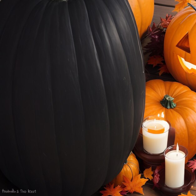 Foto colecciones de imágenes de fondo de calabaza de acción de gracias fondos de pantalla lindos ai generados