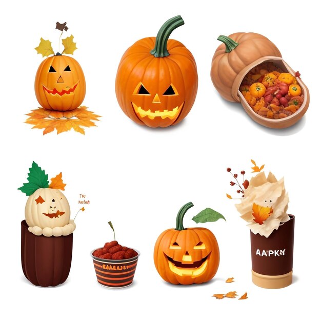 Colecciones de imágenes de fondo de calabaza de Acción de Gracias fondos de pantalla lindos ai generados