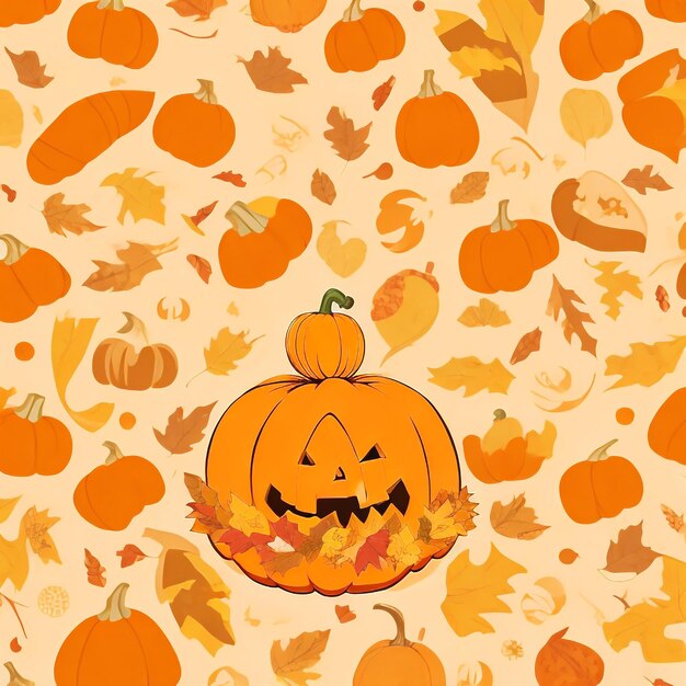 Colecciones de imágenes de fondo de calabaza de Acción de Gracias fondos de pantalla lindos ai generados