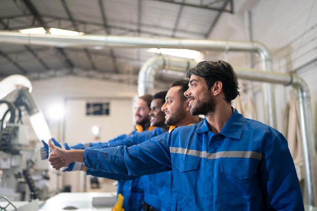 Colegas que trabalham na fábrica de móveis