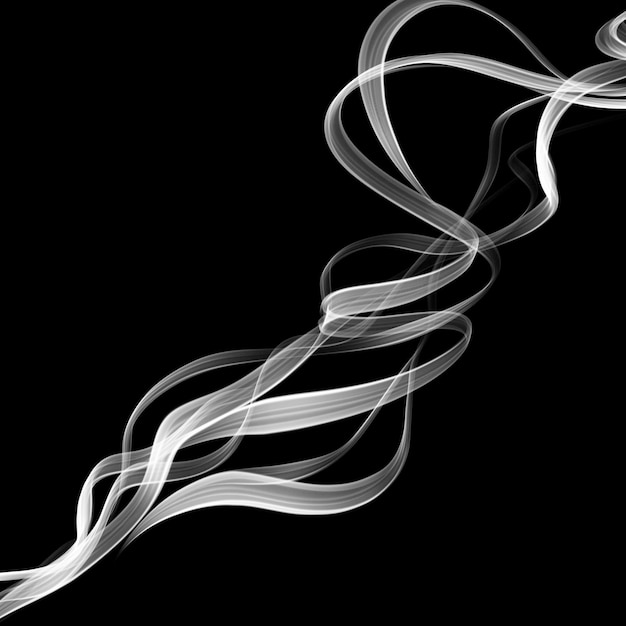 Coleta de fumaça isolada fundo transparente Vapor em fundo preto
