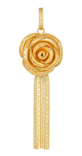 Colgante de oro femenino elegante. Un regalo precioso para una mujer.