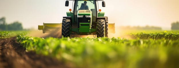 Colhendo no verde Uma jornada de trator pelo campo de soja