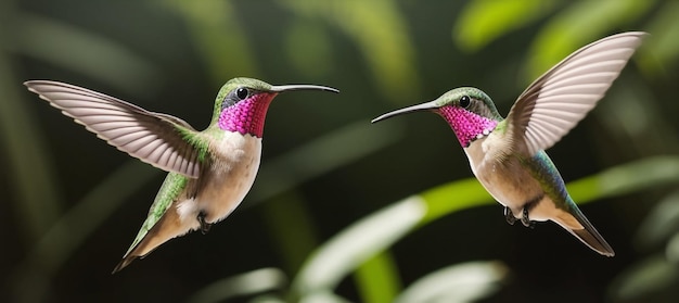 Un colibrí hermoso en la selva