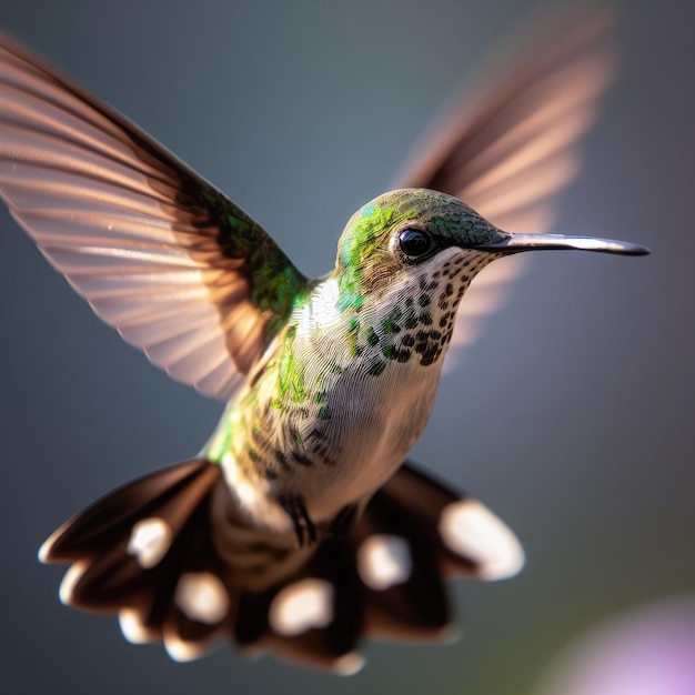 colibrí en vuelo foto de fondo