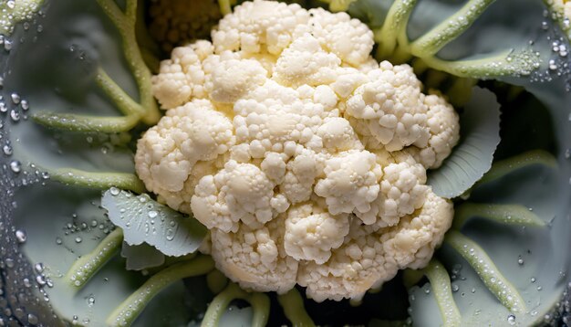 Coliflor Foto de coliflor fresco concepto de comida saludable día vegetariano mundial