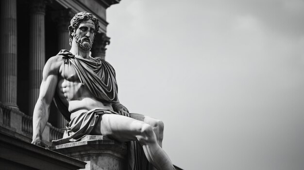 Foto colina del capitolio dioskouri estatua romana antigua negra