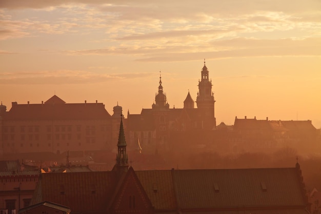 Colina Wawel com castelo em Cracóvia