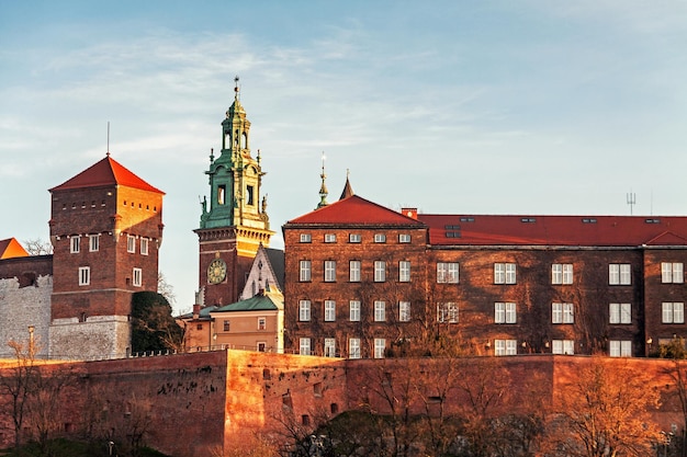 Colina Wawel com castelo real em Cracóvia