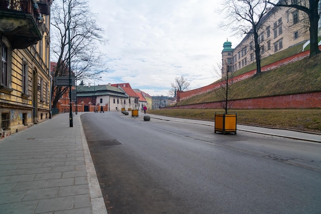 Colina Wawel com catedral e castelo em Cracóvia