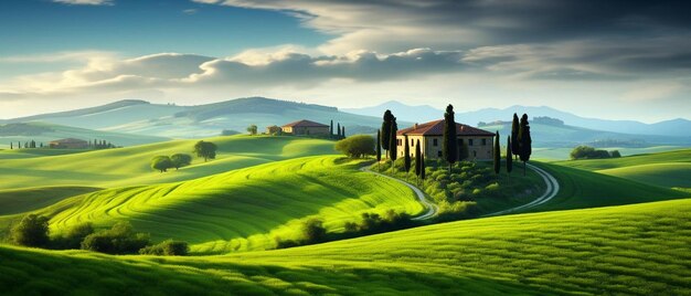 colinas del campo de la Toscana