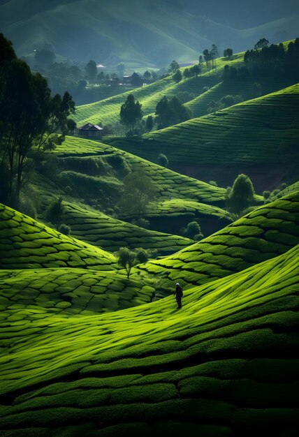 Foto colinas verdes