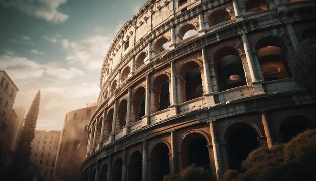 coliseu à noite coliseu cidade coliseu IA generativa