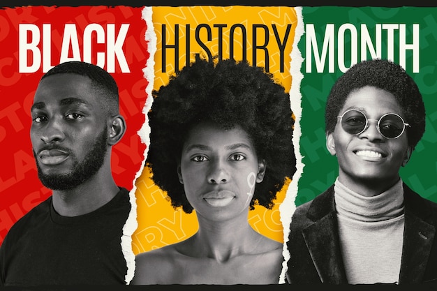 Collage aus dem schwarzen Geschichtsmonat