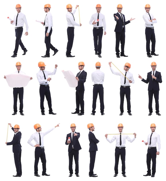 Collage aus Fotos eines jungen Architektendesigners