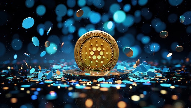 Foto collage der cardano-blockchain-plattform