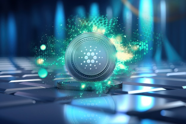 Foto collage der cardano-blockchain-plattform