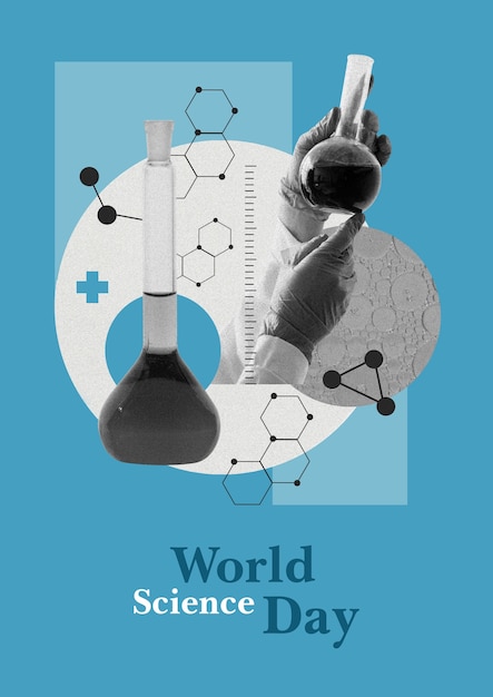 Collage-Design für den Weltwissenschaftstag