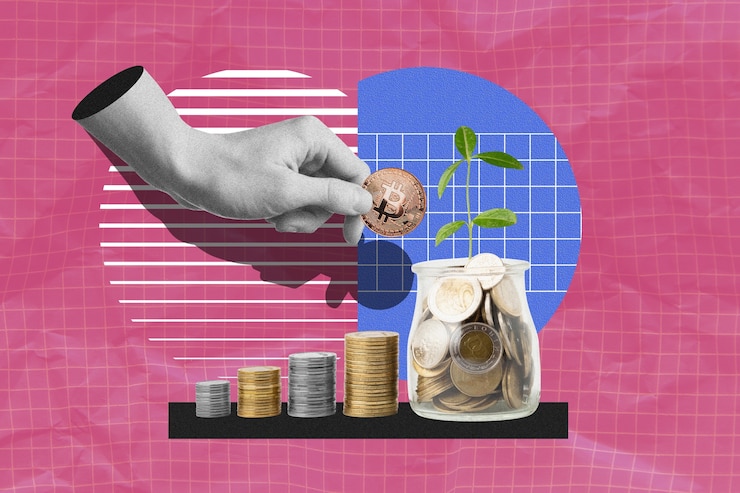 Foto collage-design mit händen und geld