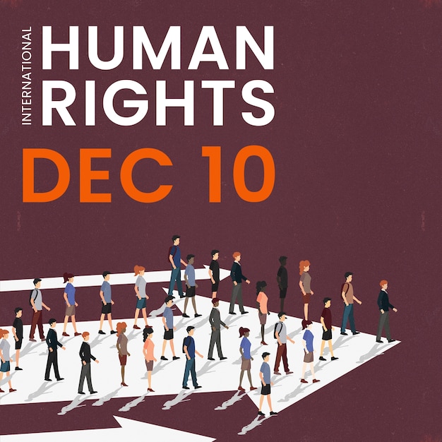 Foto collage del día internacional de los derechos humanos