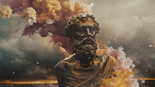 El collage del Dios del Olimpo en la interpretación moderna