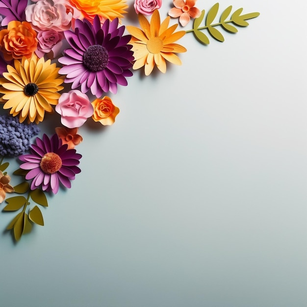 Un collage de flores con la palabra flores en él