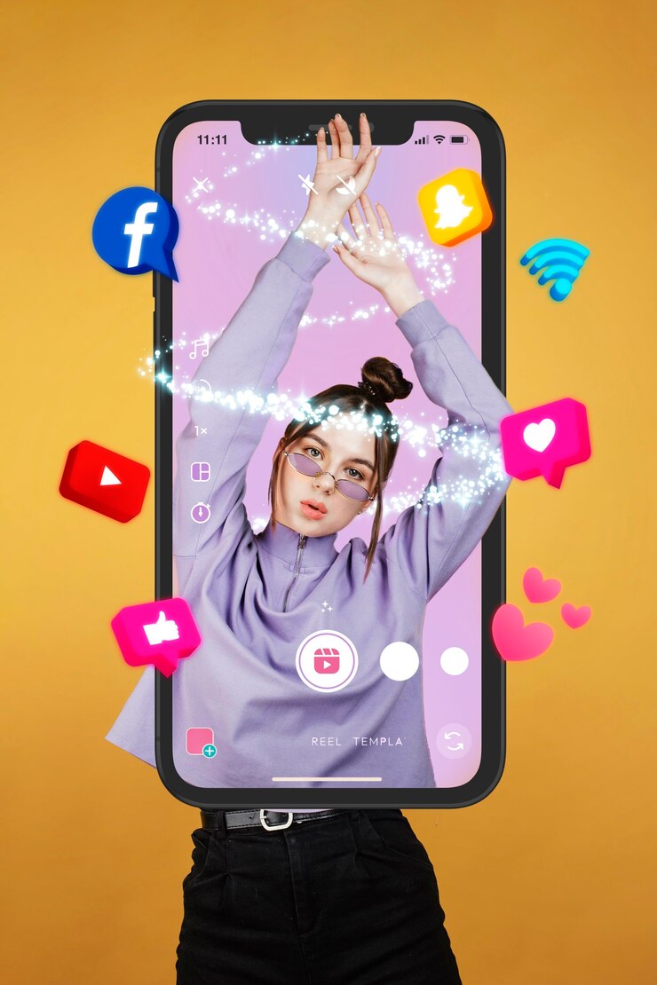 Foto collage de marketing de influencers