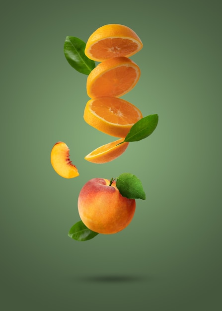 Collage von 3D-Fruchttexturen
