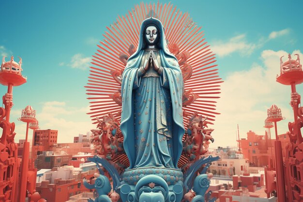 Collages digitales integrando Dia de la Virgen de G 00226 03