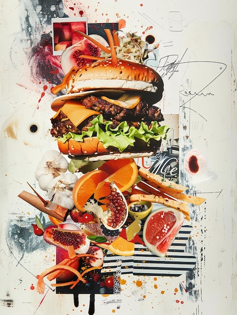 Collaje de alimentos