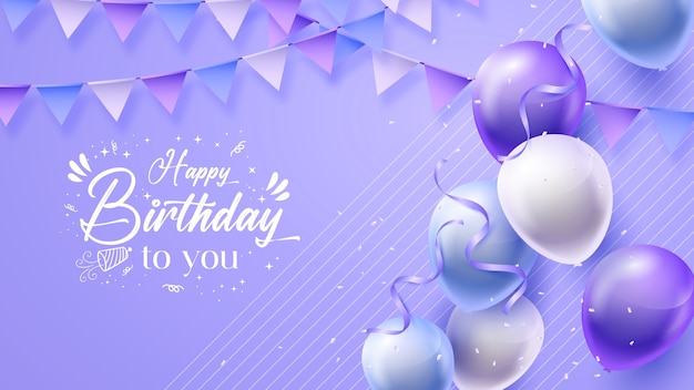 Collaje panorámico de pancartas de cumpleaños