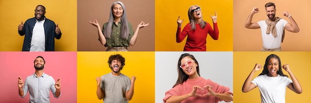 Collaje de personas diversas