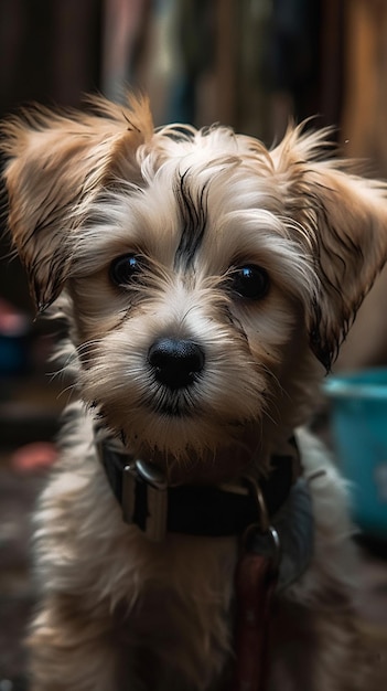 un collar de perro negro