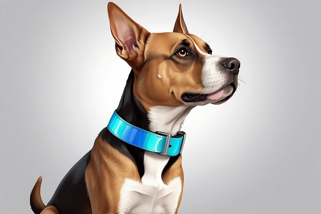 Foto collar para perros con efectos de mezcla de transparencia en forma de hueso