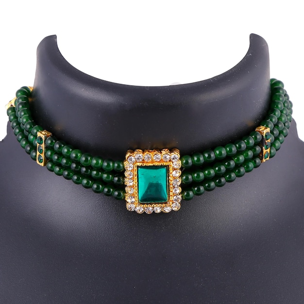 Collar Retro Verde para Mujer