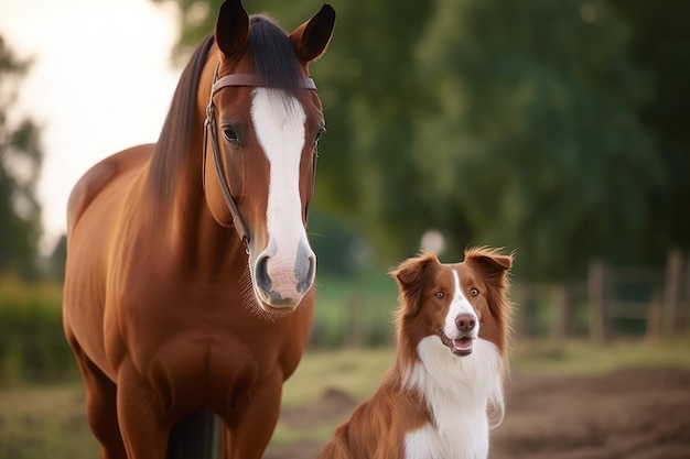 Collie cão cavalo Gerar Ai