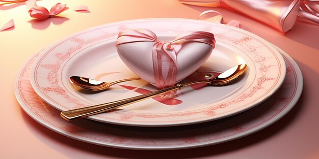 Colocação de mesa romântica para o Dia dos Namorados