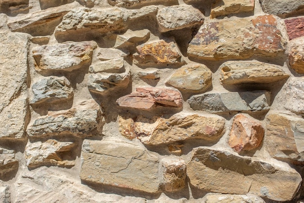 Colocação de textura de pedra selvagem de paredes de pedra selvagem