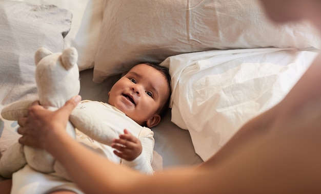 Colocando o bebê na cama