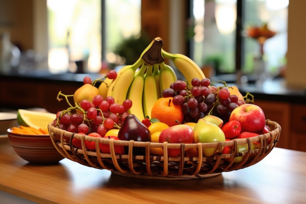 Colocar fruta para una semana en un elegante frutero