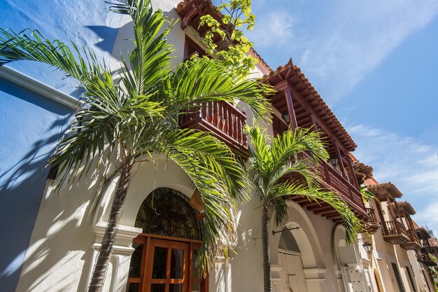 Colombia Cartagena ciudad amurallada Cuidad Amurrallada y coloridos edificios en el centro histórico de la ciudad