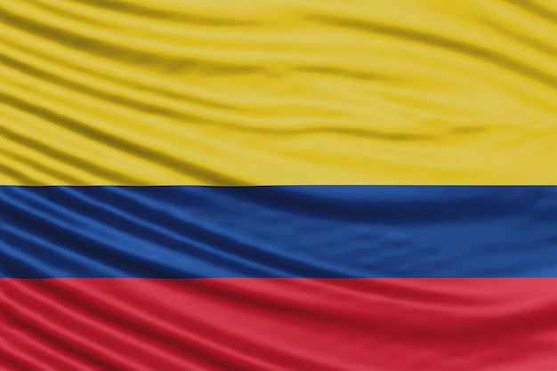Colombia Flag Wave Close Up, fondo de la bandera nacional