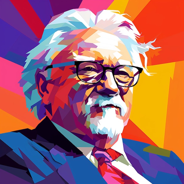 Colonel Harland Sanders im Stil von Wpap Generative Ai