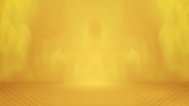 Color amarillo suave con estudio de viñetas bien utilizado como fondo de humo, habitación vacía, banner de sitio web